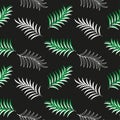 Tropical pattern with palm leaves